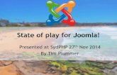 State of play for Joomla - Nov 2014