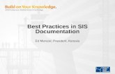 Best Practices in SIS Documentation
