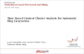 Time Based Cluster Analysis for Automatic Blog Generation