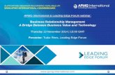 Business Relationship Management - A Bridge Between Business Value and Technology
