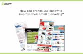 How Brands can use eknow to improve their email marketing