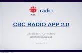 CBC Radio App 2.0 iOS