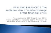Fair and balanced the audience view of media coverage of the crisis