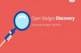 Open badges discovery community call