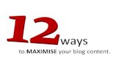 12 ways to maximise your blog content