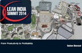 From Productivity to Profitability by Saket Bansal - Lean India Summit 2014