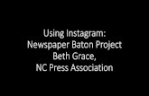 Using Instagram: Newspaper Baton - Beth Grace