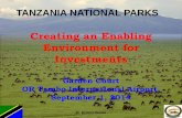 Day 1 creating an enabling environment for investments dr ezekiel dembe_tanzania national parks - ezekiel dembe
