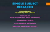 Single subjects-research