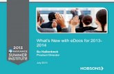 What's New with eDocs 2013-2014