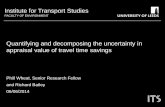 Quantifying and decomposing the uncertainty in appraisal value of travel time savings