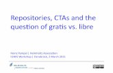 Repositories, CTAs and the question of gratis vs. libre