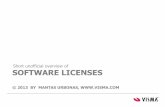 Software licenses: short unofficial overview