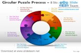 8 pieces pie chart circular puzzle with hole in center process powerpoint diagrams and powerpoint templates