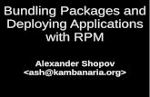 Bundling Packages and Deploying Applications with RPM