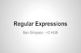 Regular expression presentation for the HUB