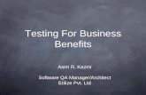 Testing for business benefits