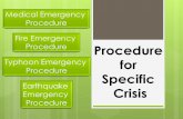Procedure for Specific Crisis