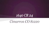 1640 CR 24 Cimarron CO 81220