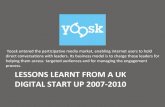 Yoosk: Lessons Learnt From a UK Digital Media Start Up