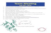 Sales Meeting Agenda Notes - The Woodlands TX / Prudential Gary Greene Realtors - July 20th 2010