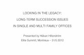 Locking in the Legacy: Long-Term Succession Issues in Single and Multi-Family Offices - Presentation: Håkan Hillerström, Håkan Hillerström Family Business & Family Office Advisory