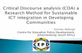 Critical Discourse Analysis. A research Method for ensuring sustainable ICT intergration.