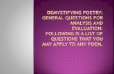 demystifying poetry