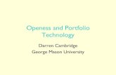 Openess and Portfolio Technology