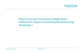 Succeeding in pre & post idea generation using an enterprise collaboration software