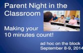 Parent night in the classroom 2014