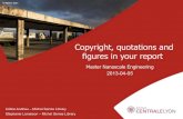 Copyright, quotations and figures in your report