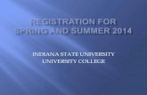 Registration presentation for spring and summer 2014
