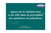 Apport de la télédétection et du SIG dans la prévention des épidémies de paludisme