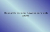 Research on local newspapers web pages