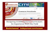 CMI 2012 Designing CCSSM Systemic Curriculum: An Experience from the Field