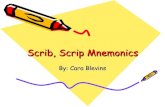 Scrib, scrip mnemonics cara