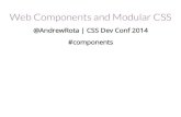 Web Components and Modular CSS