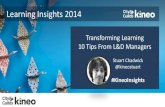 Learning Insights Live Nov 14 - Transforming Learning, 10 Tips From L&D Managers