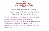 Boston tea party  ppt  kvanko