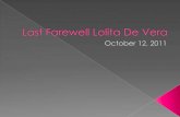 Last farewell of  lolita de vera