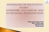 PHYSIOLOGY OF POLYCYSTIC OVARY   SYNDROME: ITS CLINICAL AND NUTRITIONAL INTERVENTIONS