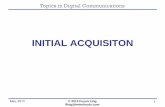 Initial acquisition in digital comm. systems
