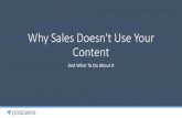 Why Sales Doesn't Use Your Content Presentation