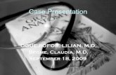 Case Presentation OGUEJIOFOR, LILIAN, M.D.