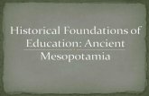 Historical foundations of education