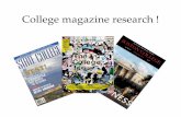 College Magazine Research !