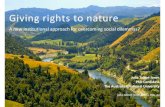 Giving rights to nature: A new institutional approach for overcoming social dilemmas?