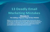 13 deadly email marketing mistakes