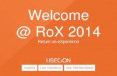 USECON RoX 2014 - Keynote